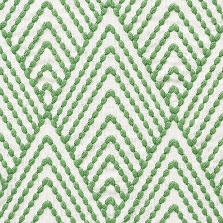 Schumacher Avila Embroidery Green Fabric