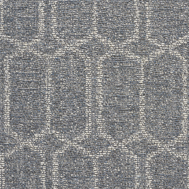 Schumacher Modern Trellis Outdoor Slate Fabric - Eade's Wallpaper