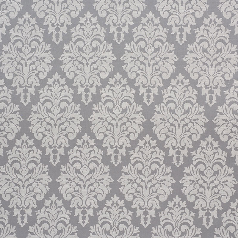 Schumacher Dauphine Damask Indoor/Outdoor Slate Fabric