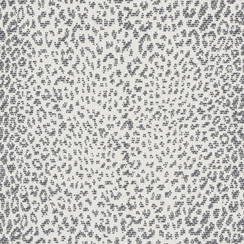 Schumacher Mini Leopard Outdoor Charcoal Fabric - Eade's Wallpaper