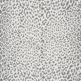 Schumacher Mini Leopard Outdoor Charcoal Fabric - Eade's Wallpaper