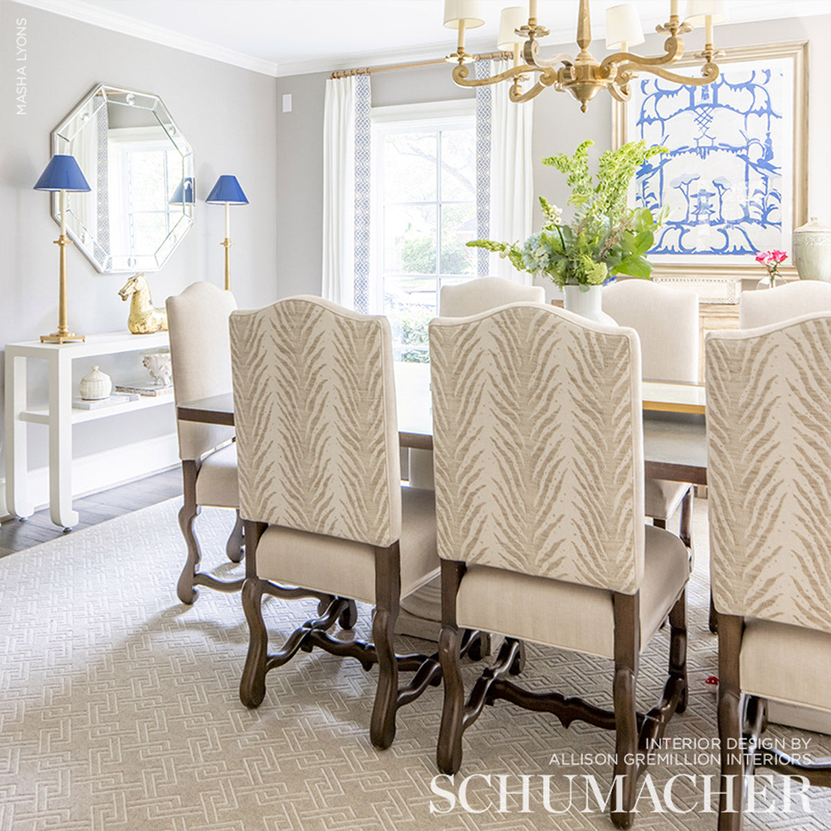 Schumacher Creeping Fern Dune Fabric