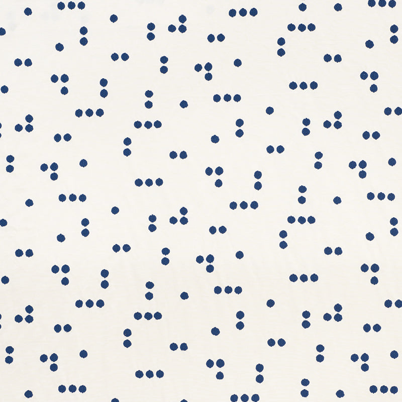 Schumacher Great Rock Embroidery Navy Fabric