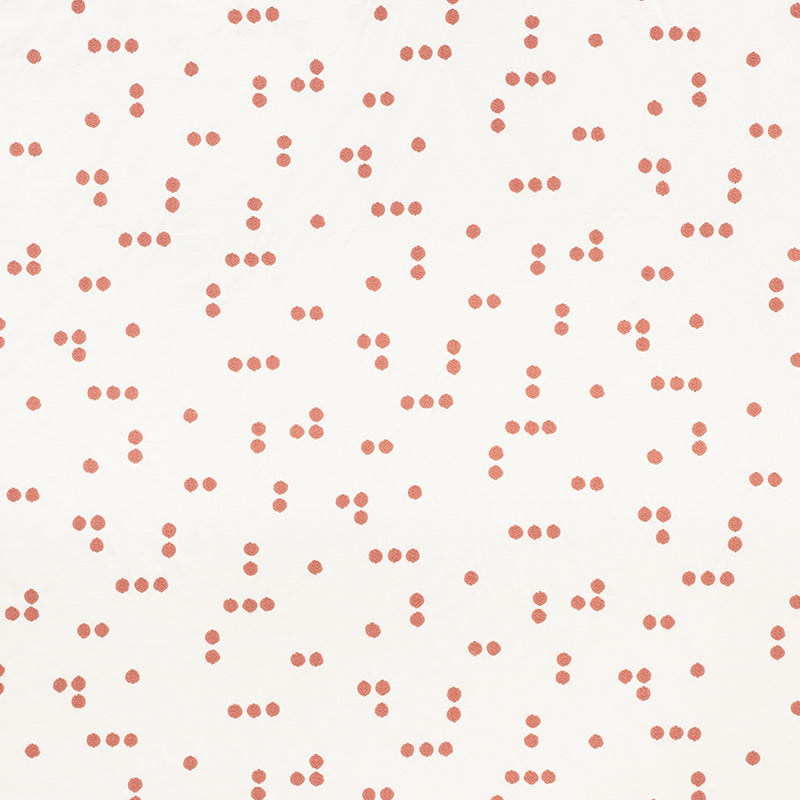Schumacher Great Rock Embroidery Coral Fabric