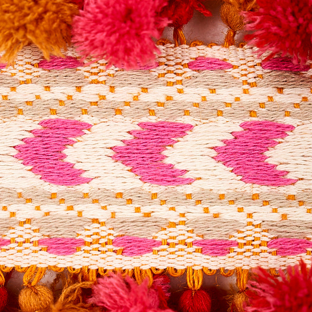 Schumacher 75654 MARACANA POM TAPE in PINK Trim - BOHEMIA