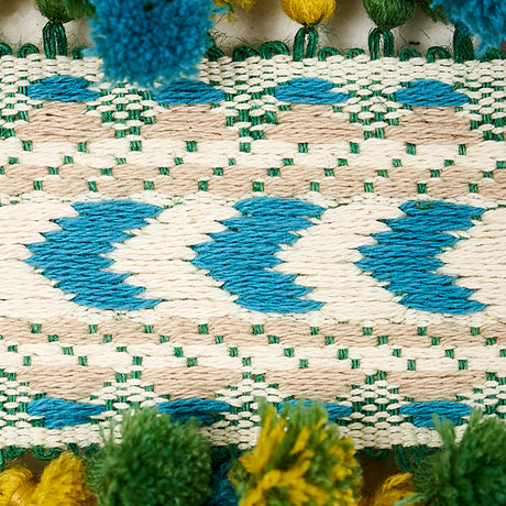 Schumacher 75655 MARACANA POM TAPE in BLUE Trim - BOHEMIA