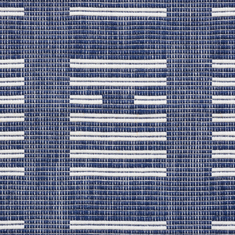 Schumacher Tiasquam Weave Navy Fabric - Eade's Wallpaper
