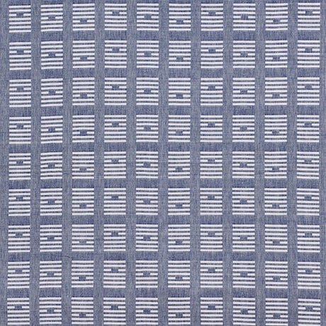 Schumacher Tiasquam Weave Navy Fabric - Eade's Wallpaper
