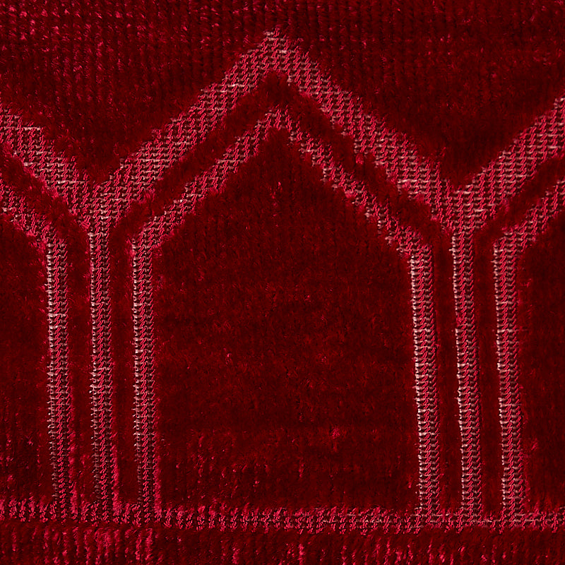 Schumacher 75735 VIZIER VELVET TAPE in RUBY Trim - CUT & PAT