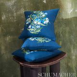 Schumacher Antalya Medallion Embroidery Aegean Fabric