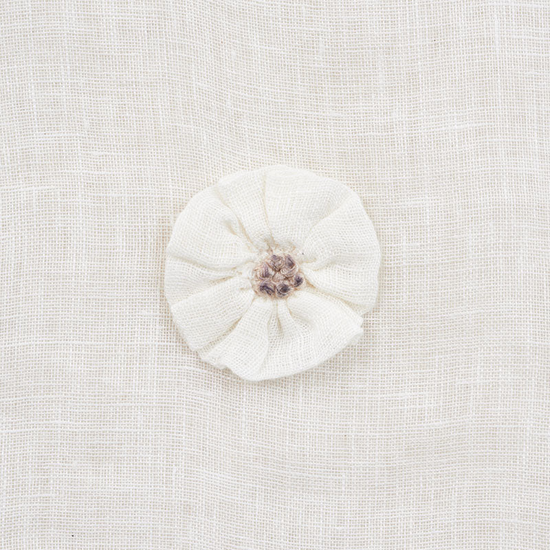 Schumacher 75750 BUTTON FLOWER SHEER in IVORY Fabric - NATUR