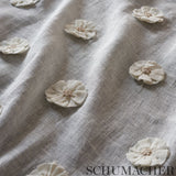 Schumacher 75750 BUTTON FLOWER SHEER in IVORY Fabric - NATUR
