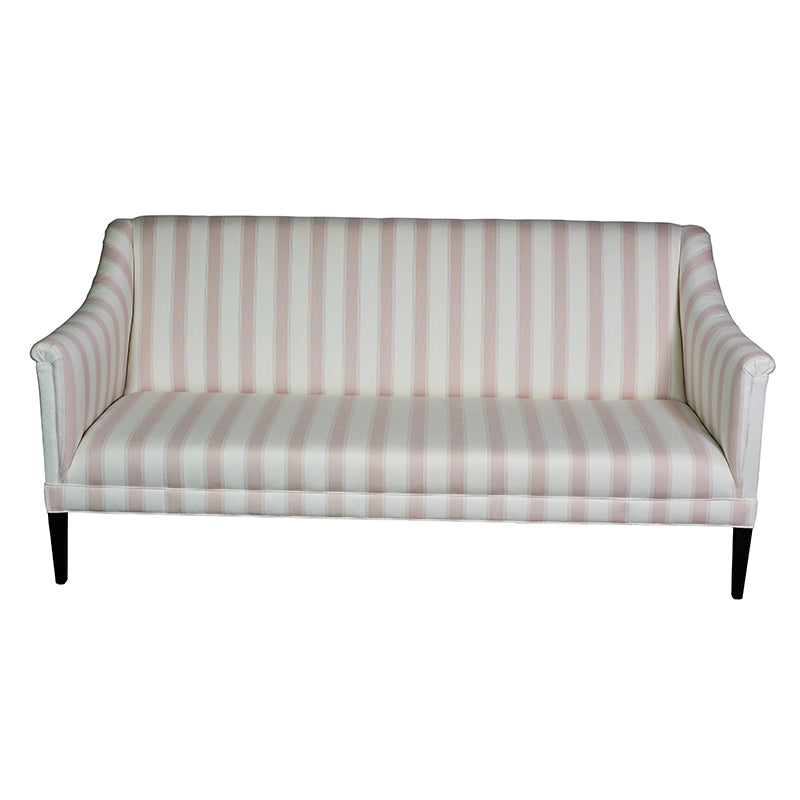 Schumacher Rafe Stripe Quiet Pink Fabric - Eade's Wallpaper