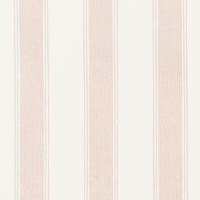 Schumacher Rafe Stripe Quiet Pink Fabric - Eade's Wallpaper