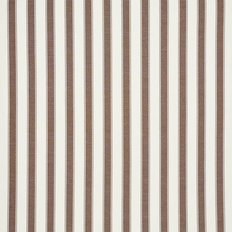 Schumacher Rafe Stripe Berber Brown Fabric - Eade's Wallpaper