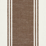 Schumacher Rafe Stripe Berber Brown Fabric - Eade's Wallpaper