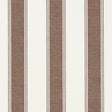 Schumacher Rafe Stripe Berber Brown Fabric - Eade's Wallpaper