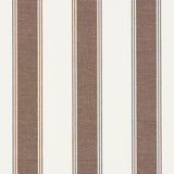 Schumacher Rafe Stripe Berber Brown Fabric - Eade's Wallpaper