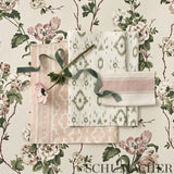 Schumacher Rafe Stripe Marine Fabric - Eade's Wallpaper