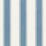 Schumacher Rafe Stripe Marine Fabric - Eade's Wallpaper