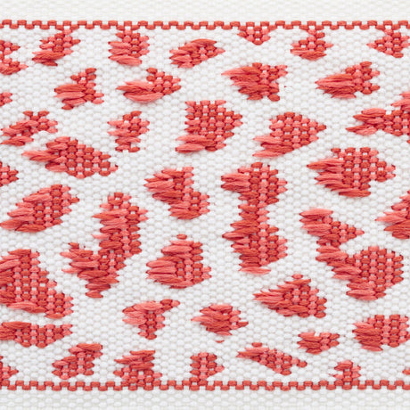Schumacher 75853 LEOPARD TAPE in RED Trim - INDOOR/OUTDOOR: 