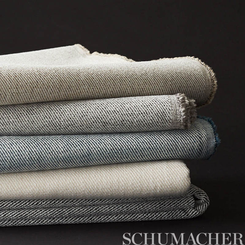 Schumacher 75881 EVERETT PERFORMANCE TWILL in DOVE Fabric - 