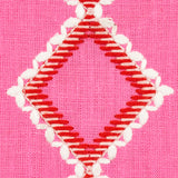 Schumacher Branson Embroidery Pink Fabric