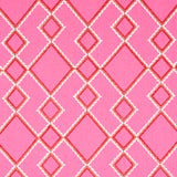 Schumacher Branson Embroidery Pink Fabric
