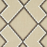 Schumacher Branson Embroidery Taupe Fabric