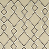 Schumacher Branson Embroidery Taupe Fabric