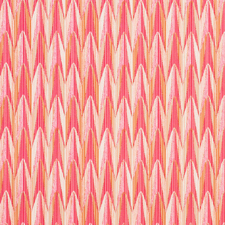 Schumacher Verdant Indoor/Outdoor Pink & Orange Fabric - Eade's Wallpaper