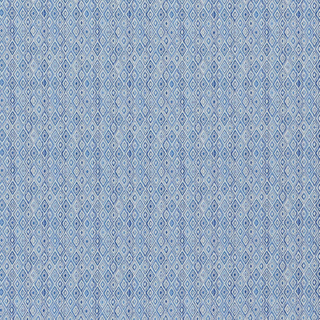 Schumacher Diamond Strie Indoor/Outdoor Blue Fabric