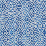 Schumacher Diamond Strie Indoor/Outdoor Blue Fabric