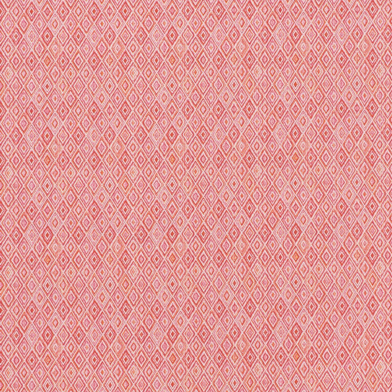 Schumacher Diamond Strie Indoor/Outdoor Pink & Orange Fabric