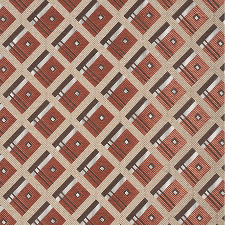 Schumacher Legrad Argyle Cognac Fabric - Eade's Wallpaper