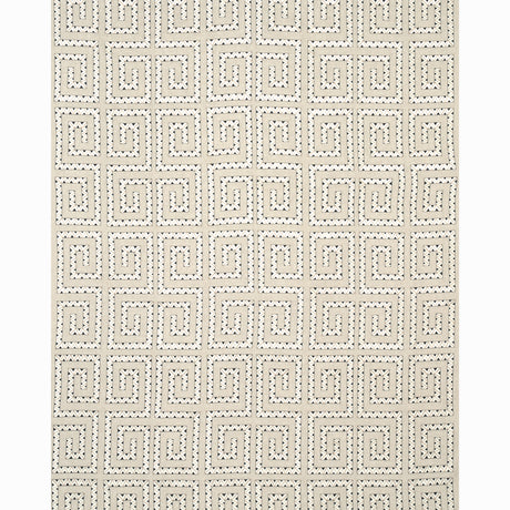 Schumacher Prado Embroidery Graphite Fabric - Eade's Wallpaper