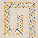 Schumacher Prado Embroidery Saffron Fabric - Eade's Wallpaper
