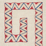 Schumacher Prado Embroidery Red Fabric