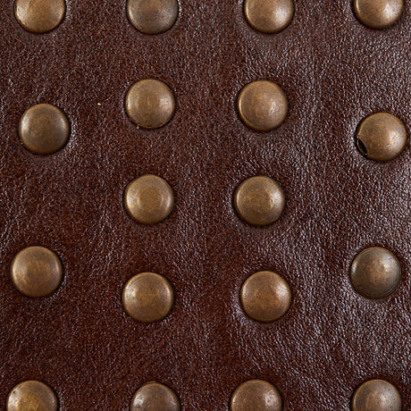 Schumacher 76091 STUDDED LEATHER TRIM in BROWN Trim - LUXE L