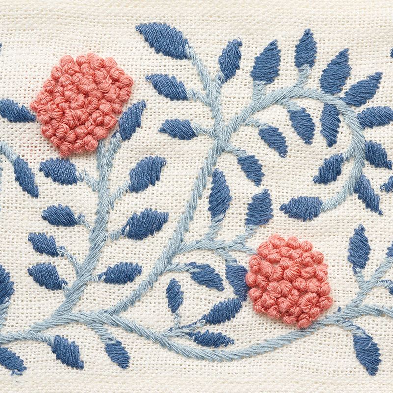 Schumacher 76290 ASHOKA TAPE in ROSE & SKY Trim - PALAMPORE