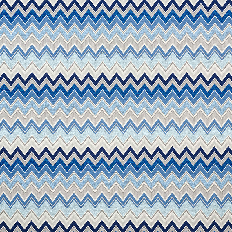 Schumacher Zenyatta Mondatta Ii Blue Fabric - Eade's Wallpaper