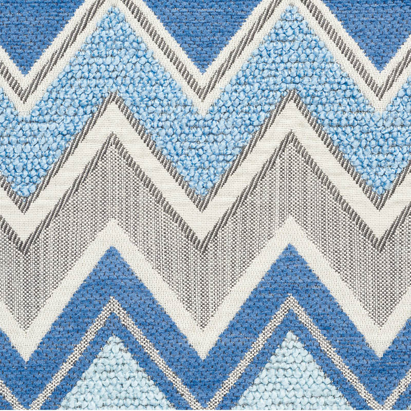 Schumacher Zenyatta Mondatta Ii Blue Fabric - Eade's Wallpaper