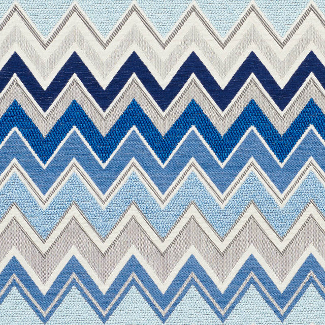 Schumacher Zenyatta Mondatta Ii Blue Fabric - Eade's Wallpaper
