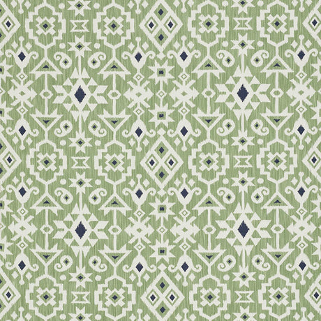 Schumacher Crusoe Ikat Green Fabric