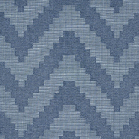 Schumacher Verne Indigo Fabric - Eade's Wallpaper