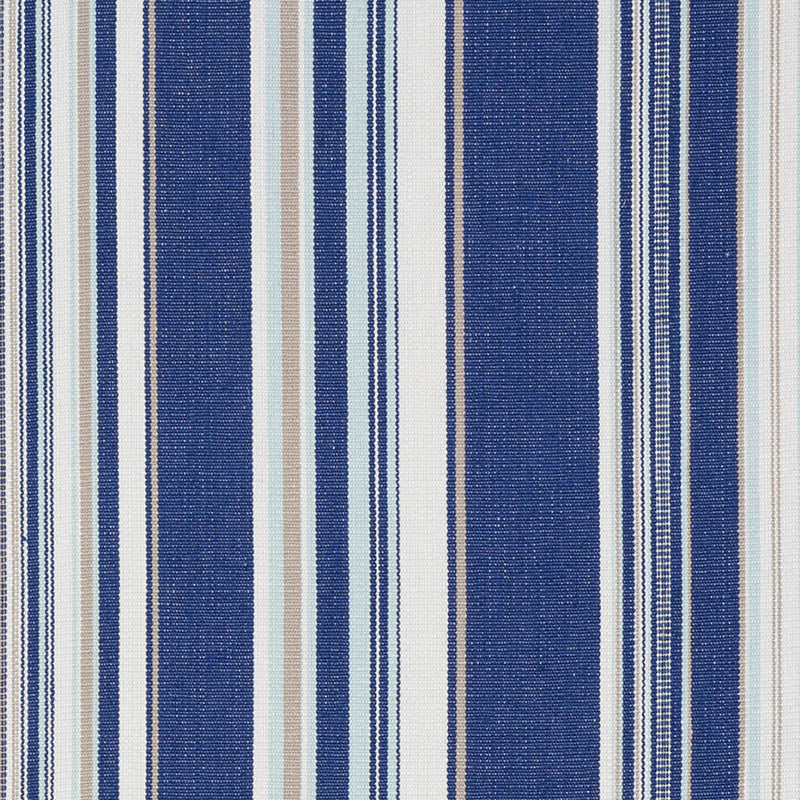 Schumacher Ponderosa Stripe Blue Fabric - Eade's Wallpaper