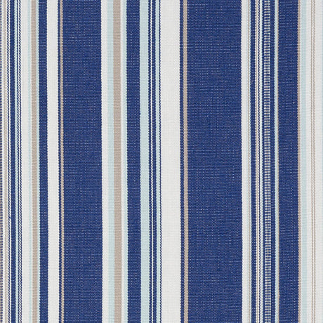 Schumacher Ponderosa Stripe Blue Fabric - Eade's Wallpaper