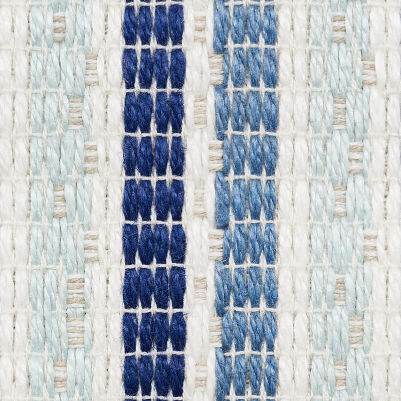 Schumacher Barbary Stripe Indoor/Outdoor Blue Fabric