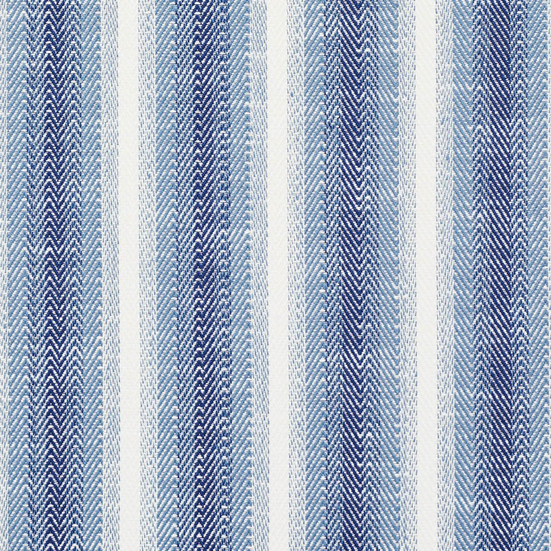 Schumacher Colada Stripe Indoor/Outdoor Blue Fabric