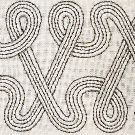 Schumacher 76730 FREEFORM EMBROIDERED TAPE in DOVE Trim - FR